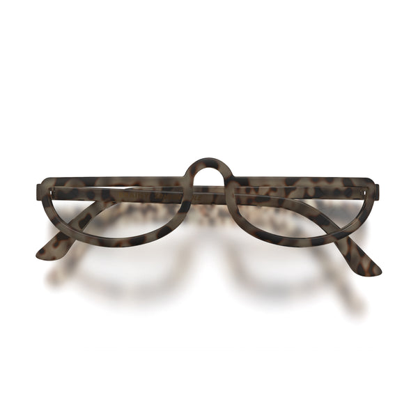 Brainy reading glasses in matt pale tortoiseshell