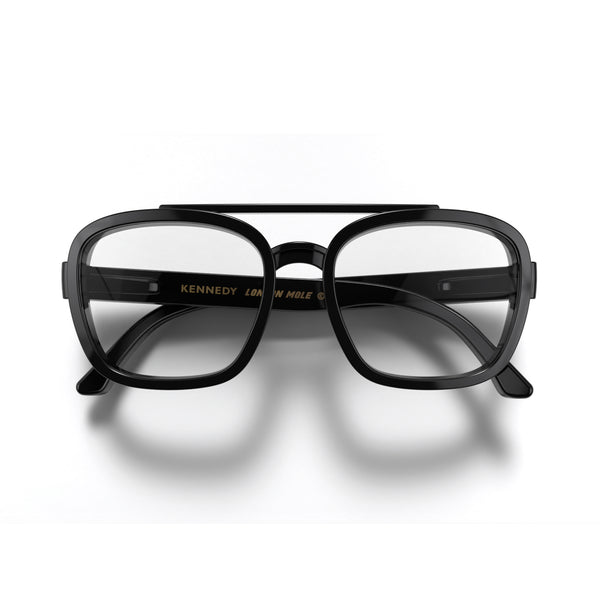 Kennedy reading glasses in gloss black