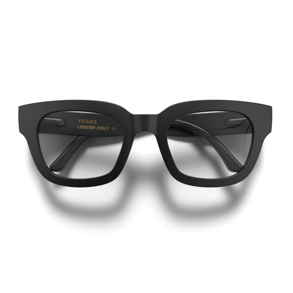 Vegas reading glasses in rubberised black