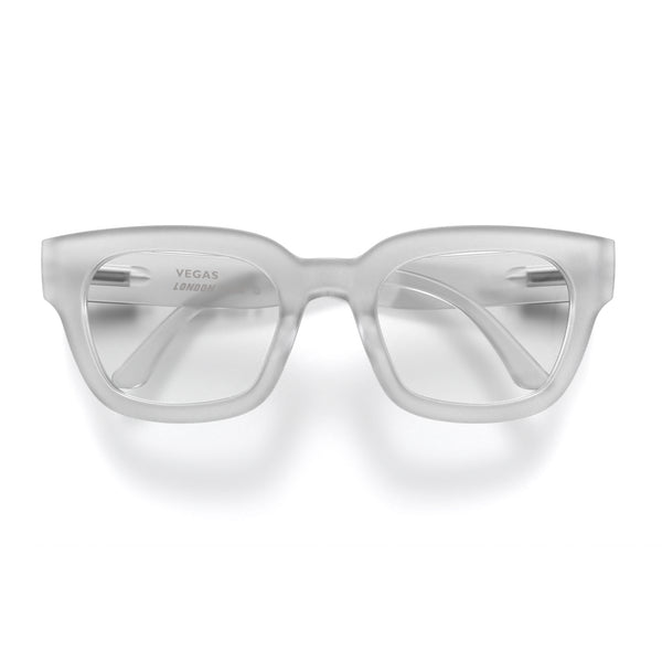 Vegas reading glasses in rubberised transparent