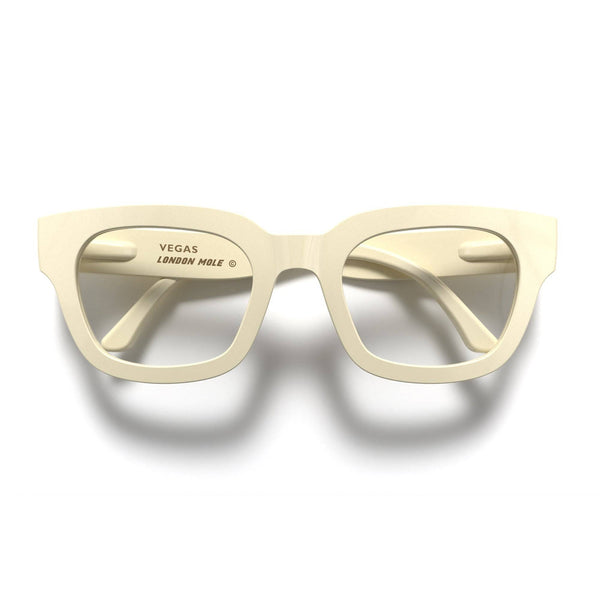 Vegas reading glasses in gloss cream