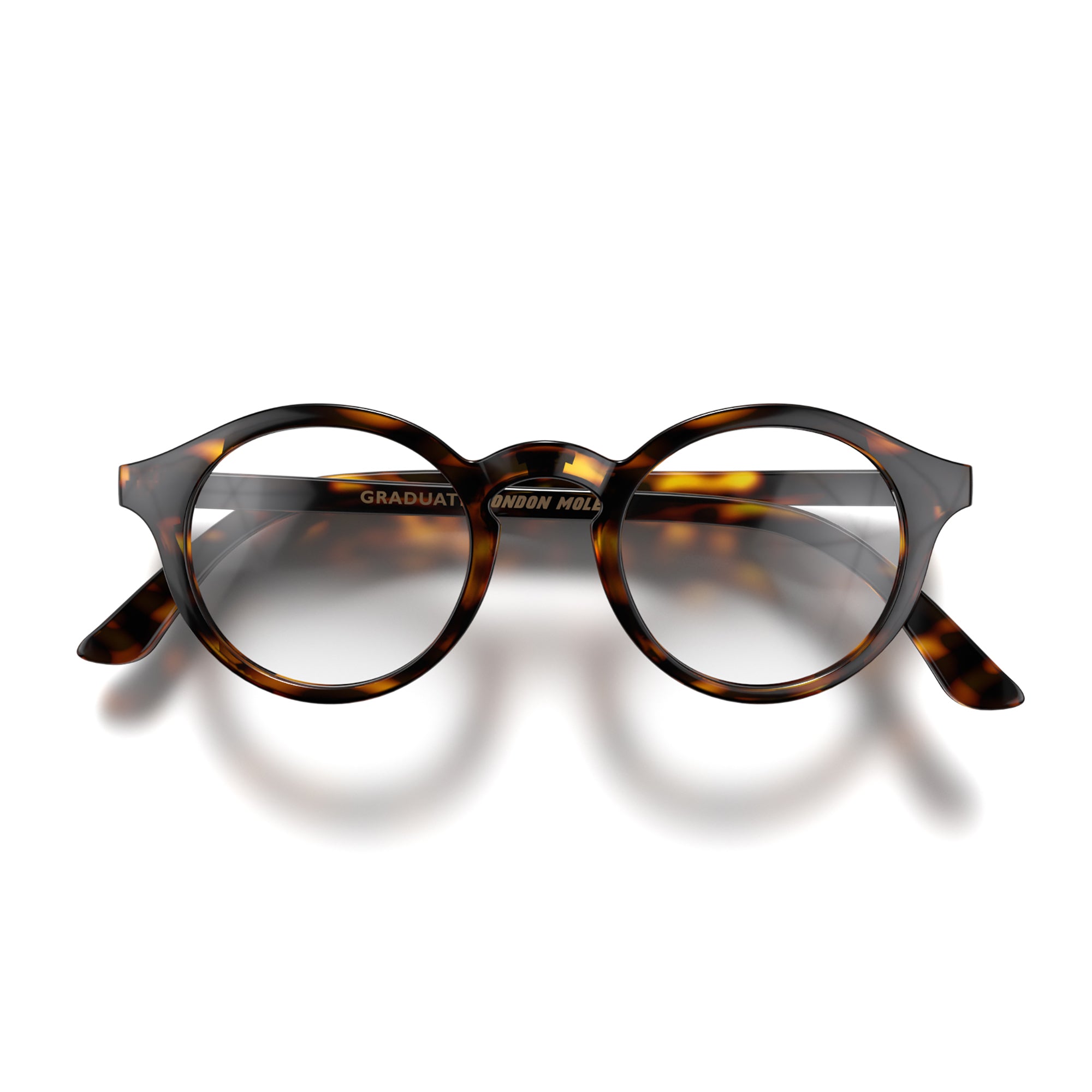 Round tortoiseshell store reading glasses