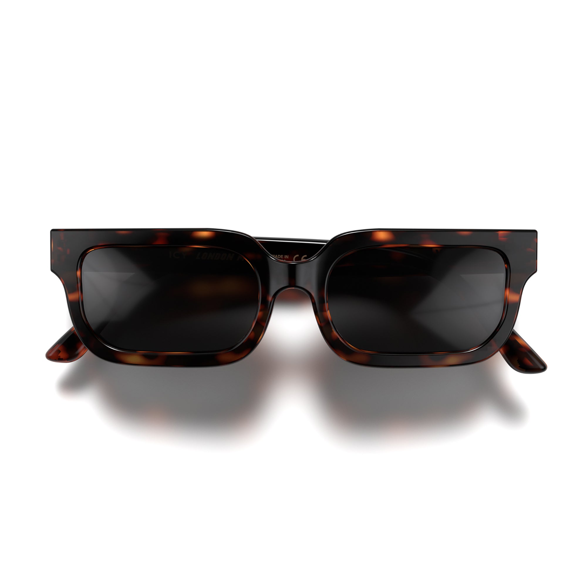 Icy Sunglasses in Gloss Tortoiseshell with Black lenses London Mole